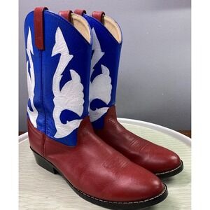 Masterson Women's Original Western Leather Cowgirl Boots Cowgirl 4th Of July 7.5